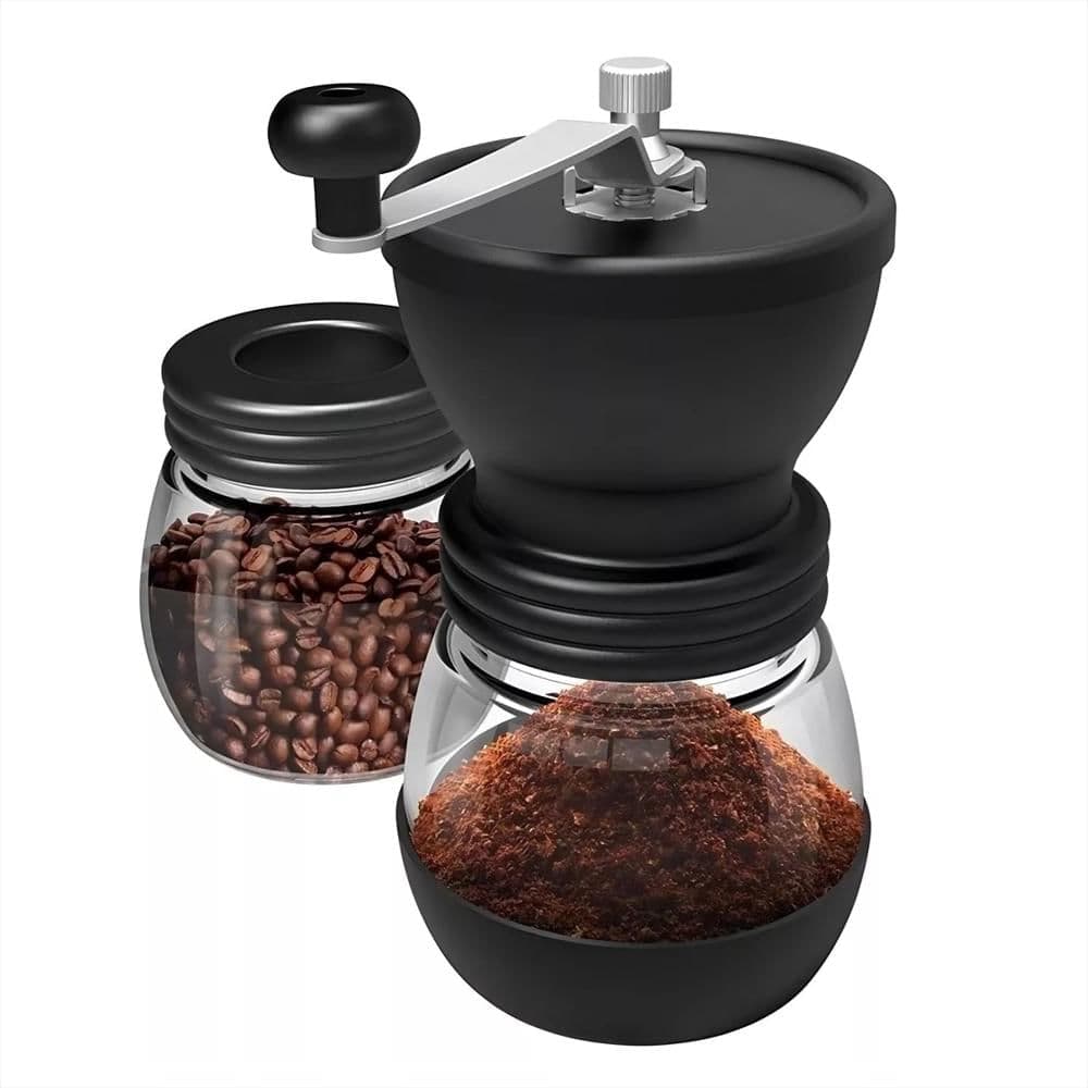 Molino Manual De Café Doble Recipiente Negro