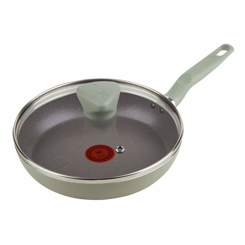 Sartén 24 cm con tapa de vidrio IMUSA Antiadherente Fresh 2 piezas Verde
